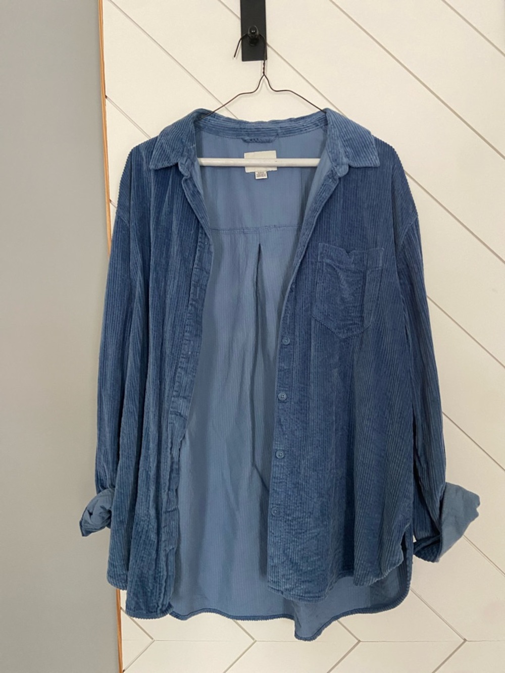 American Eagle Light Blue Corduroy Shirt Jacket
